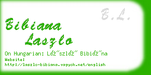 bibiana laszlo business card